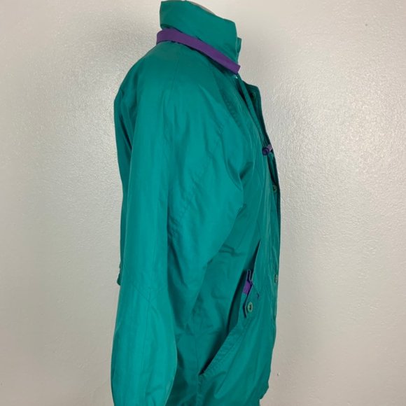 Izzy by Descente Blue and Purple 90s Ski Jacket Sn - Picture 2 of 7